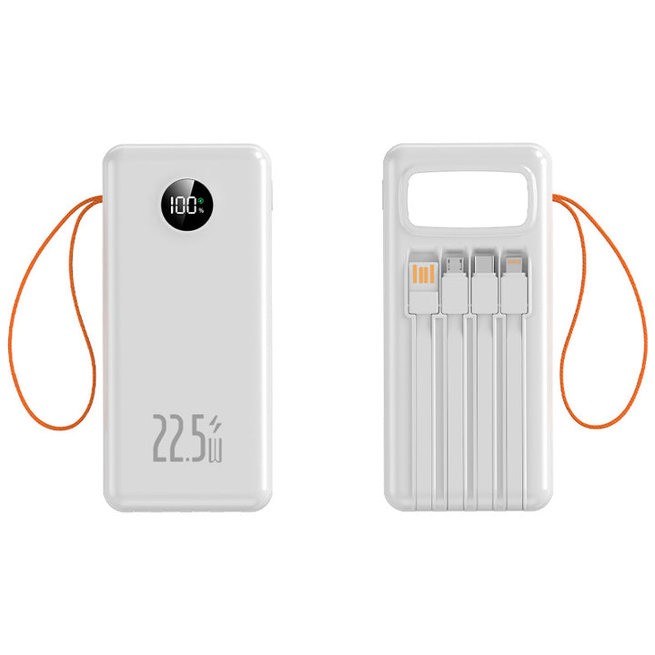 Portable Qi charging power bank with integrated fast charging function and digital display Bowlift