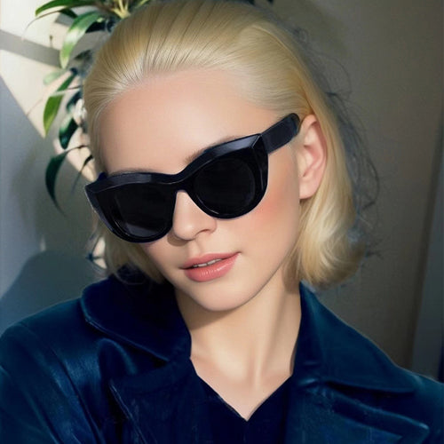Women's Cat-Eye Sunglasses with Transparent Frame and Polarized Lenses Bowlift