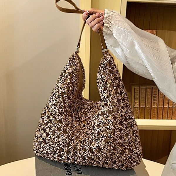 Macrame Shoulder Bag in Modern Design Bowlift