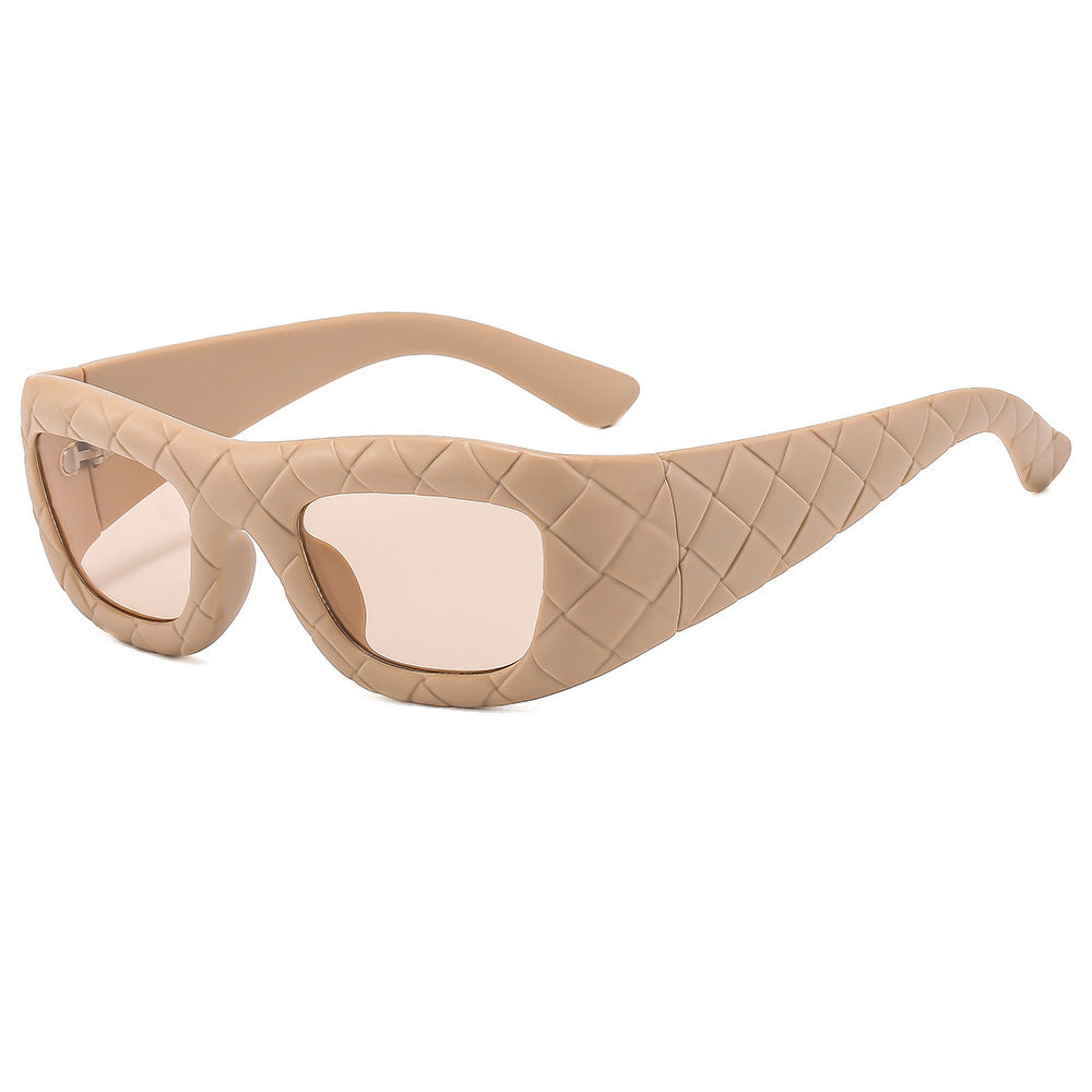 Ladies extravagant sunglasses with textured frame Bowlift