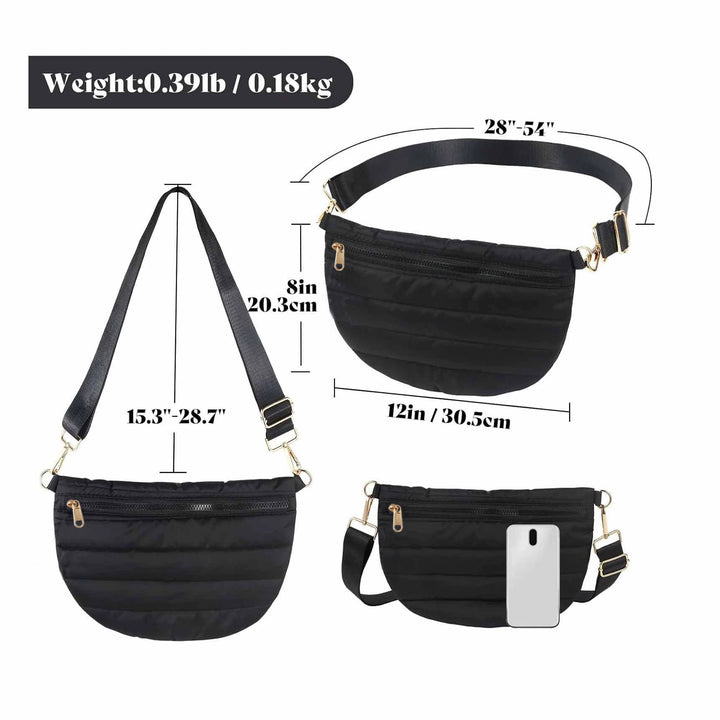 Women stylish shoulder bag with adjustable strap and multiple compartments Bowlift