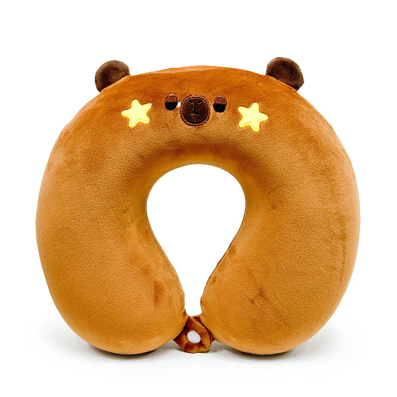 Women Neck Support Pillow with Artistic Animal Design Bowlift