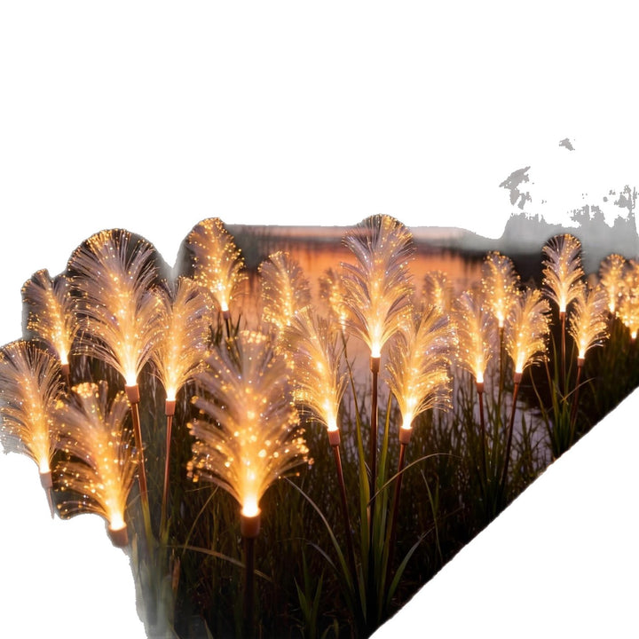 Decorative Fiber Optic Solar Garden Stake Lights Bowlift