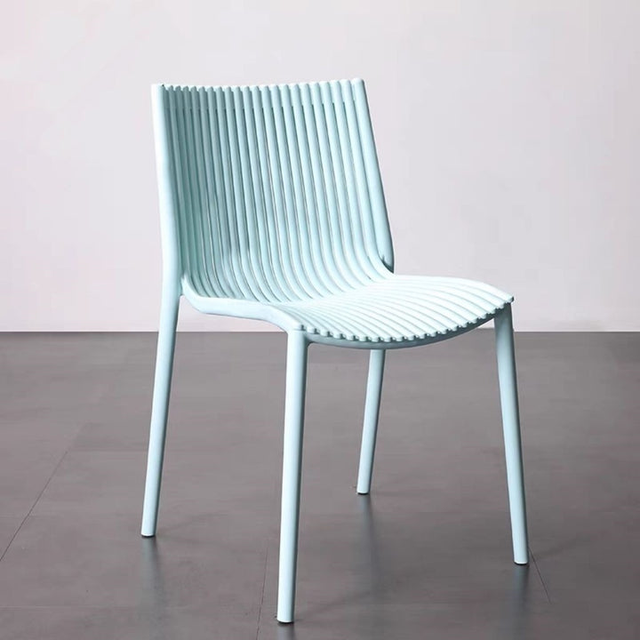 Contemporary Slatted Dining Chair Bowlift