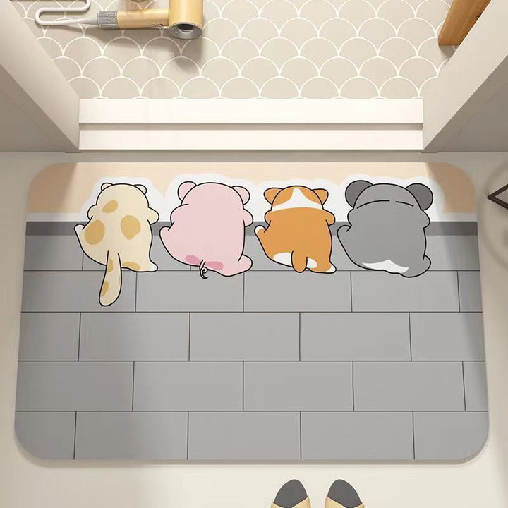 Cute Animal-Themed Floor Mat