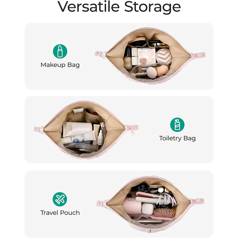 Cosmetic organizer bag with elegant design and multiple compartments Bowlift
