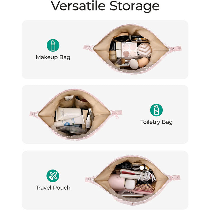 Cosmetic organizer bag with elegant design and multiple compartments Bowlift
