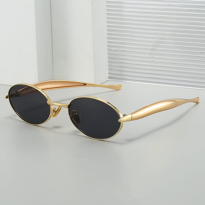 Elegant Oval Frame Sunglasses Bowlift