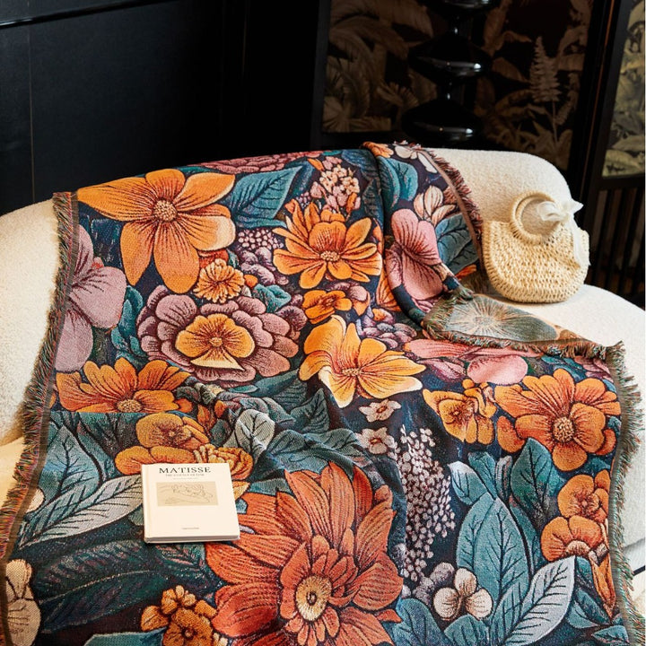 Floral Patterned Throw Blanket