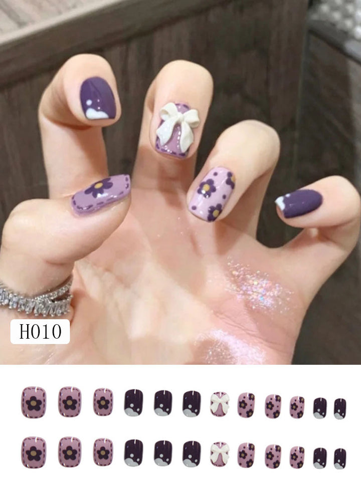 Artificial nail tips with bow design Bowlift