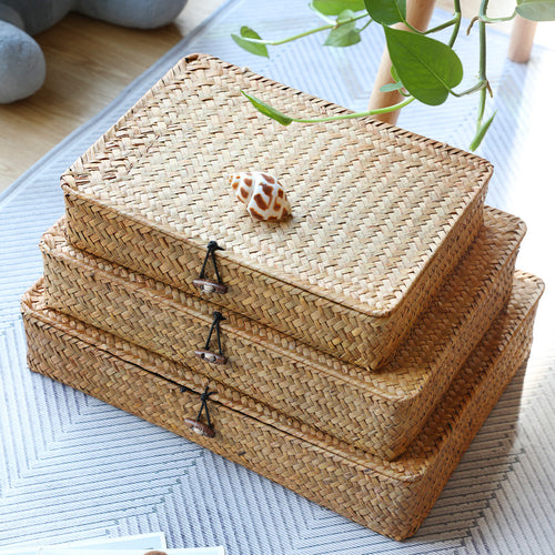 Unisex Handwoven Storage Box with Lid Bowlift