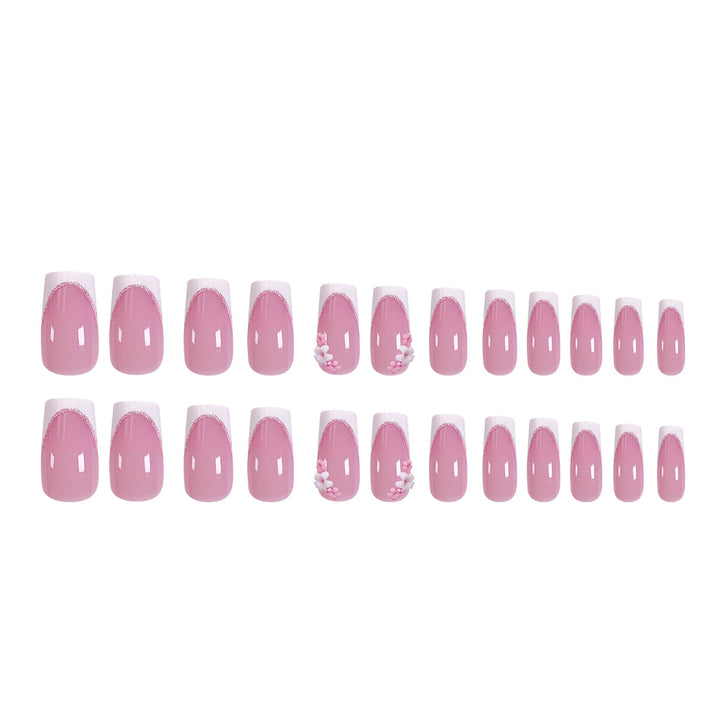 Elegant artificial nails with floral design Bowlift
