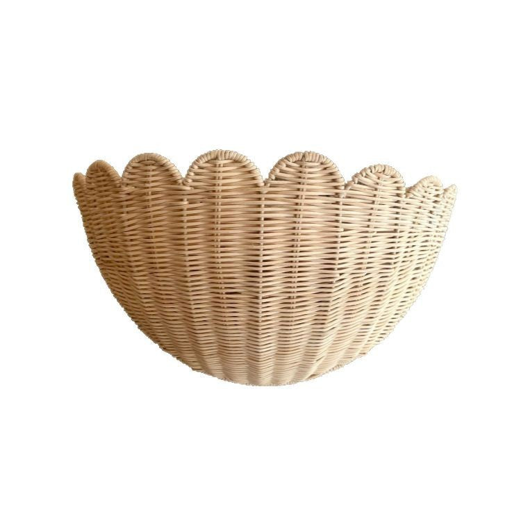 Handwoven wall basket with wave pattern Bowlift