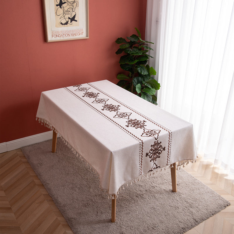 Elegant Embroidered Tablecloth