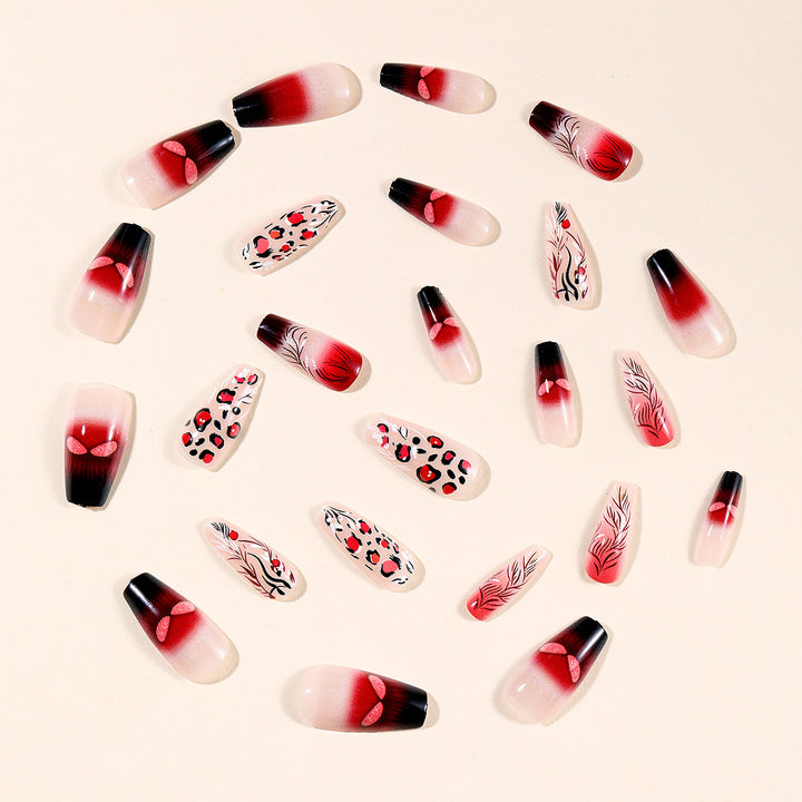 Artistic Long Stiletto Nail Art Extensions Bowlift