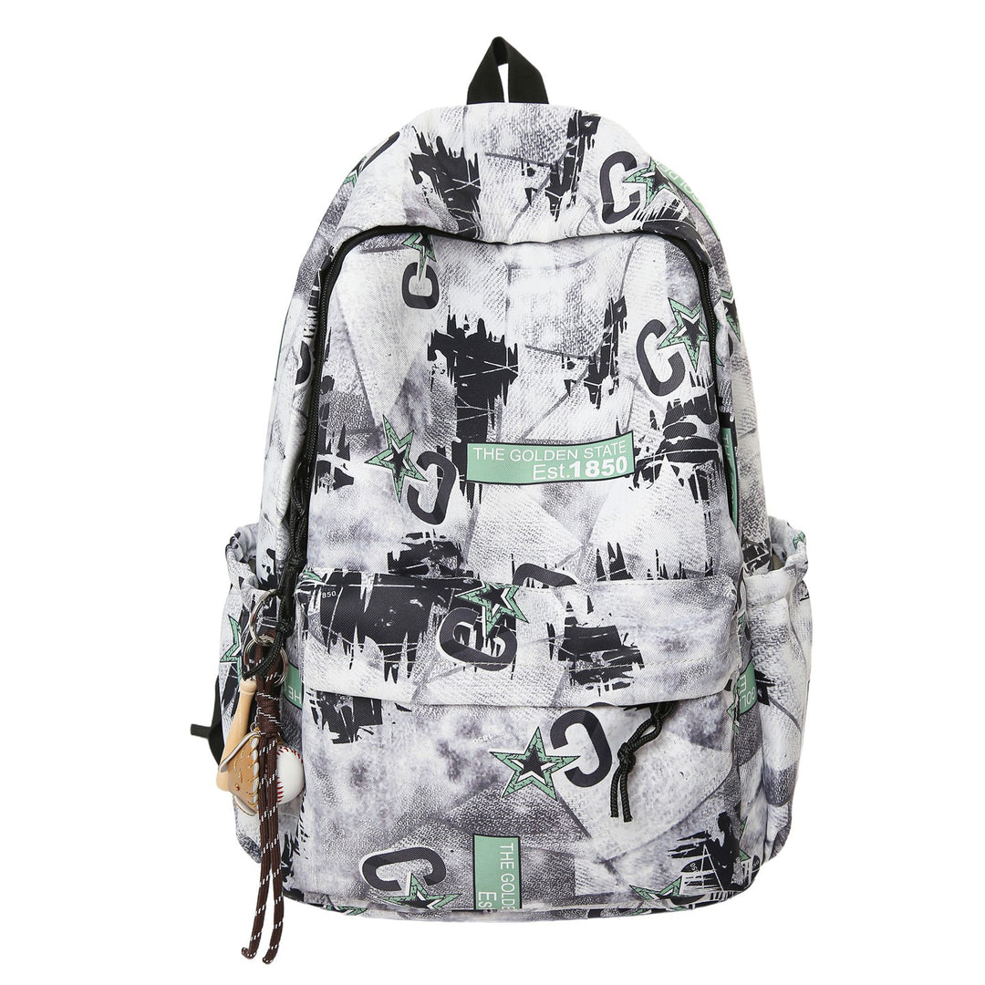 Graphic Print Multi-Compartment Backpack