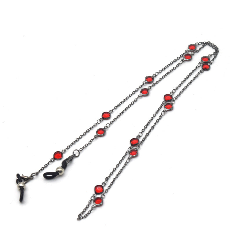 Stylish Crystal-Accented Eyewear Chain Bowlift