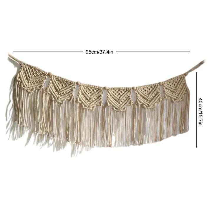 Macrame Wall Hanging Tapestry with Decorative Fringe Bowlift