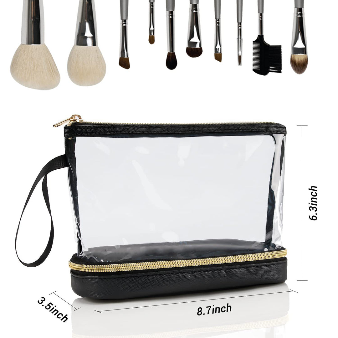 Cosmetic organizer bag with transparent compartments Bowlift