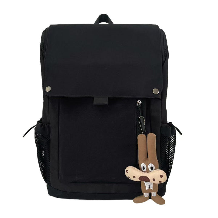 Backpack with Functional Design and Cute Plush Pendant Bowlift