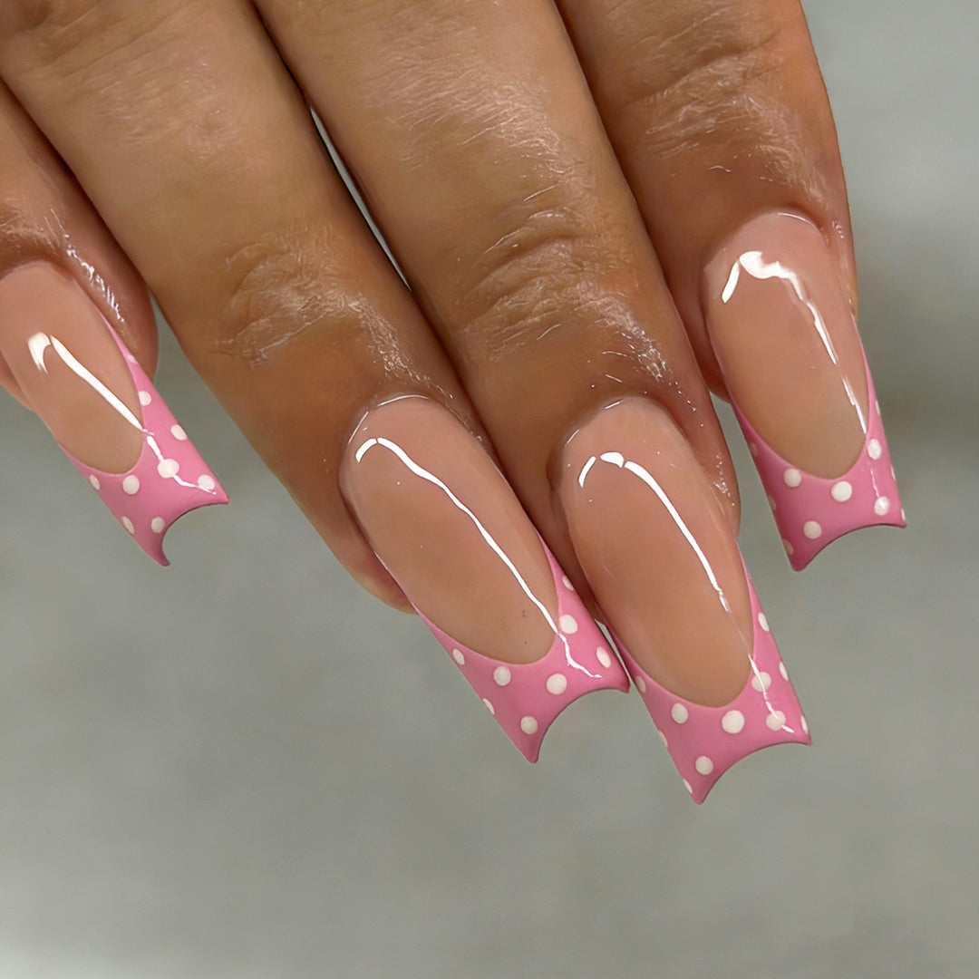 Decorative Polka Dot Nail Art Tips Bowlift