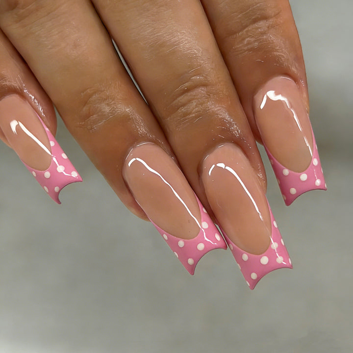 Decorative Polka Dot Nail Art Tips Bowlift
