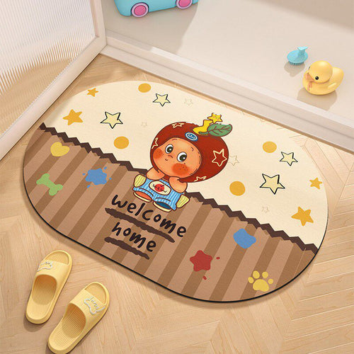 Cute Cartoon Character Welcome Mat