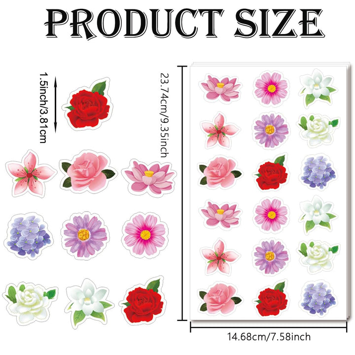 Floral-Themed Sticker Set Bowlift