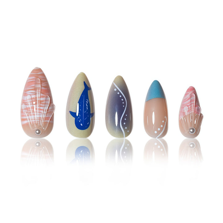 Artistic Marine-Inspired Nail Design Bowlift