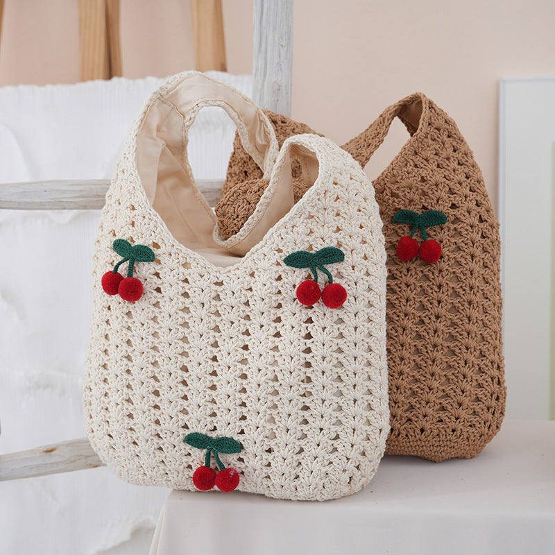 Handcrafted cotton shopper with fruity design Bowlift