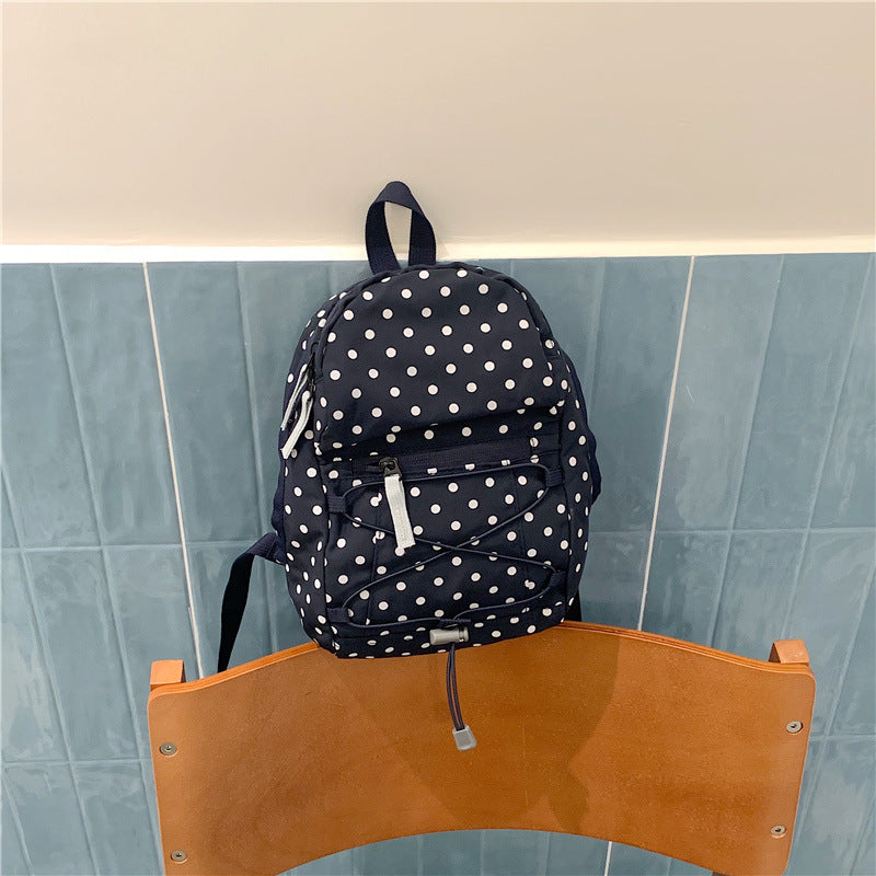 Lightweight Casual Polka Dot Backpack
