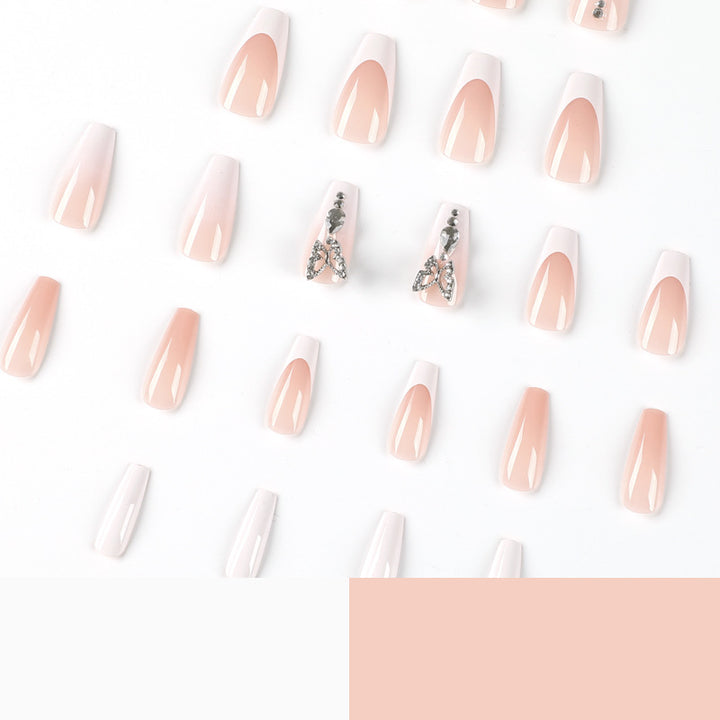 Elegant artificial nails with butterfly accents Bowlift