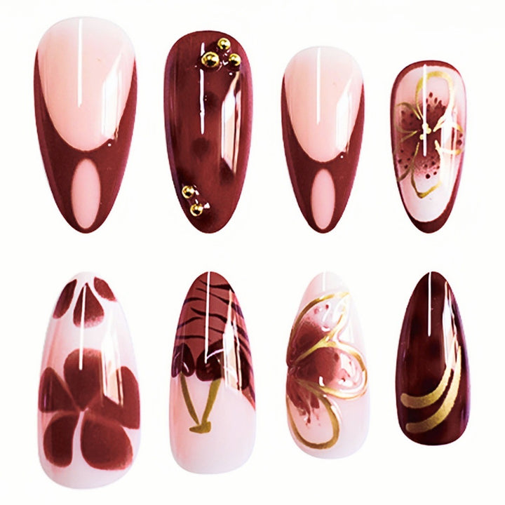 Artistic Themed Press-On Nail Set Bowlift 1787913739