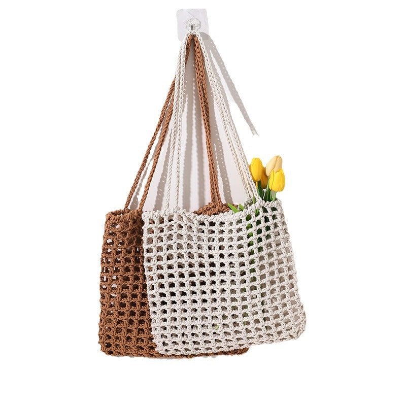 Handmade cotton carrier with decorative net design Bowlift
