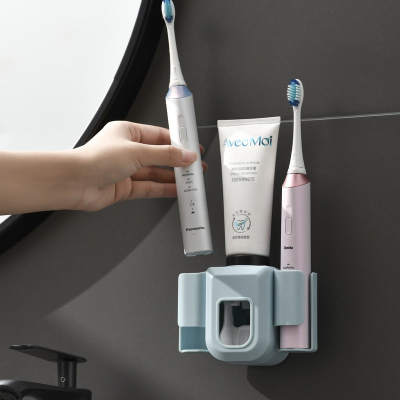 Wall-Mounted Toothpaste Dispenser and Toothbrush Organizer Bowlift