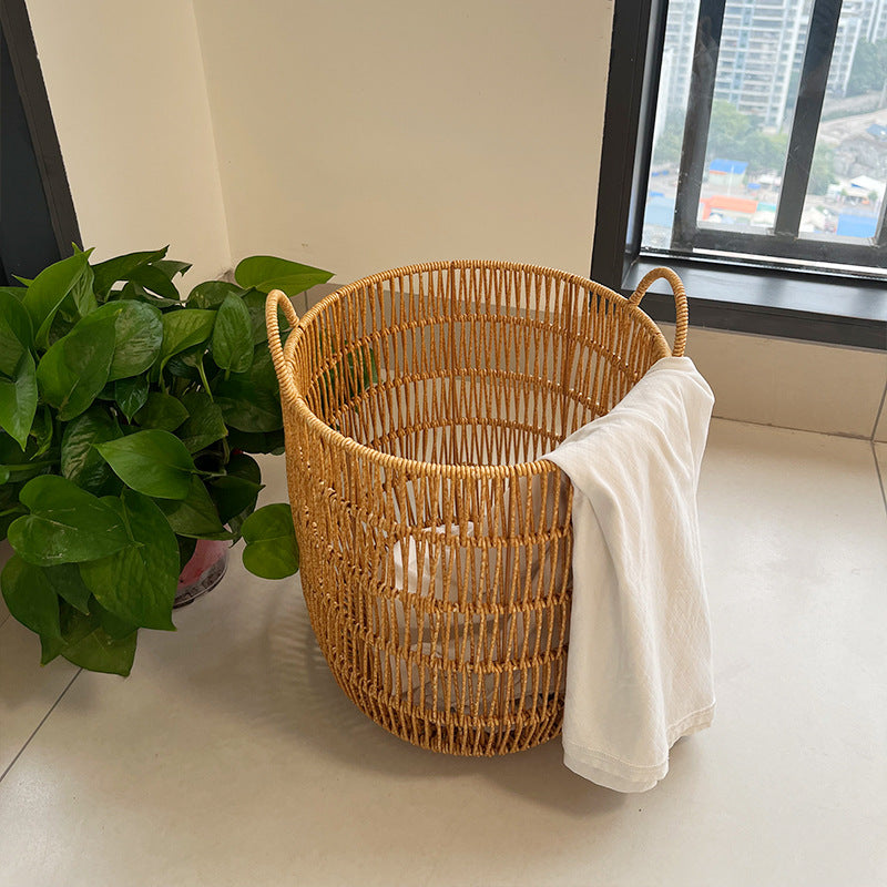 Handwoven Laundry Storage Basket Bowlift