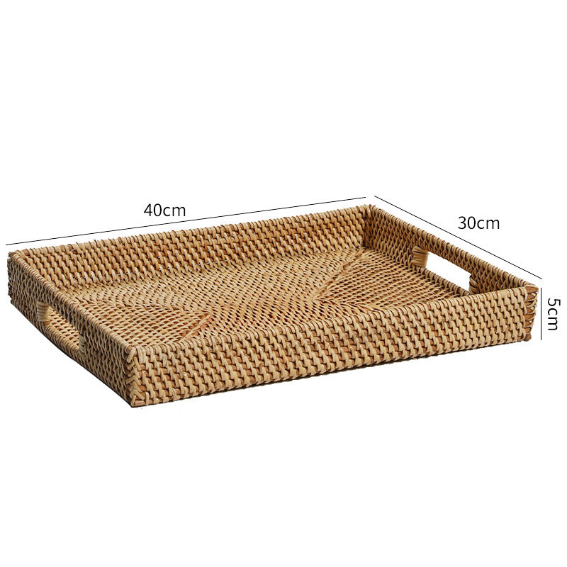 Unisex Rectangular Serving Tray made of natural wicker Bowlift