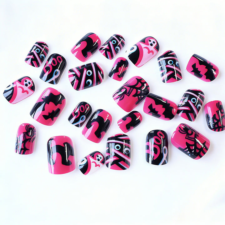 Acrylic nail set with Halloween motif and creative designs Bowlift