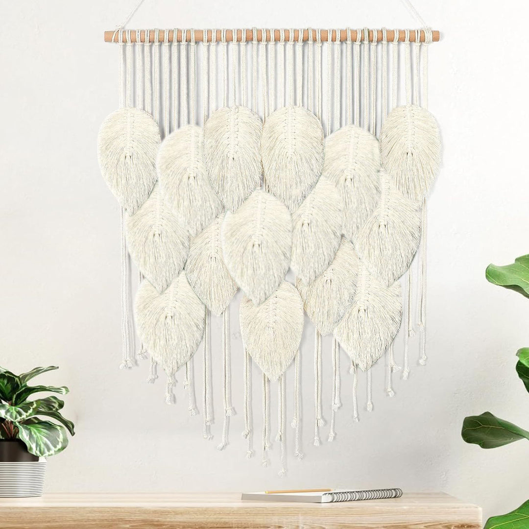 Macrame Leaf Wall Hanging Tapestry Bowlift