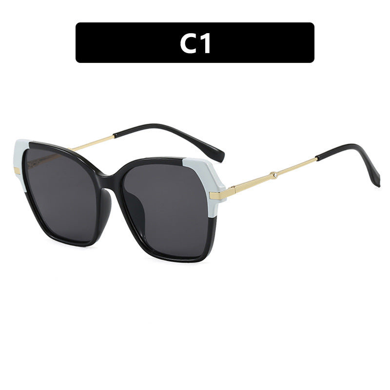 Ladies square sunglasses with elegant metal frame and protective UV filter Bowlift