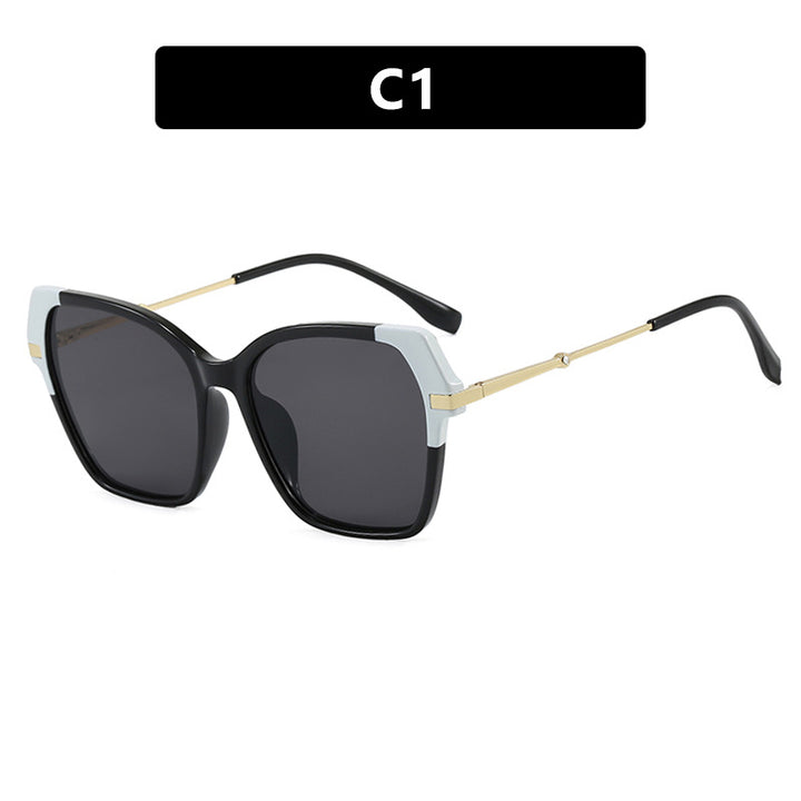 Ladies square sunglasses with elegant metal frame and protective UV filter Bowlift