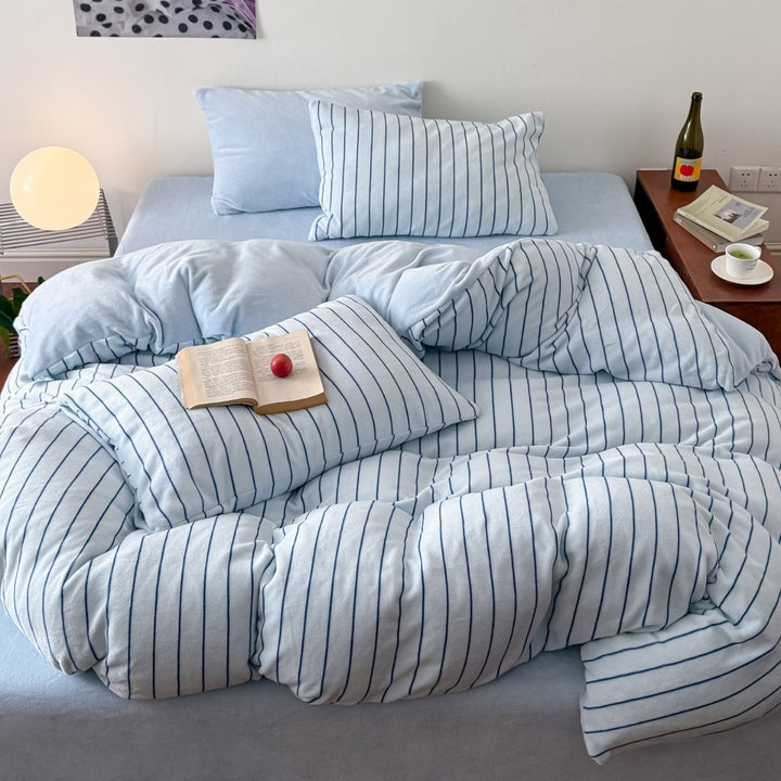 Striped Comforter Blanket Set