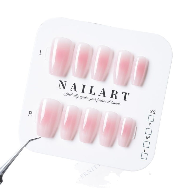 Glittery French Tip Press-On Nails Bowlift