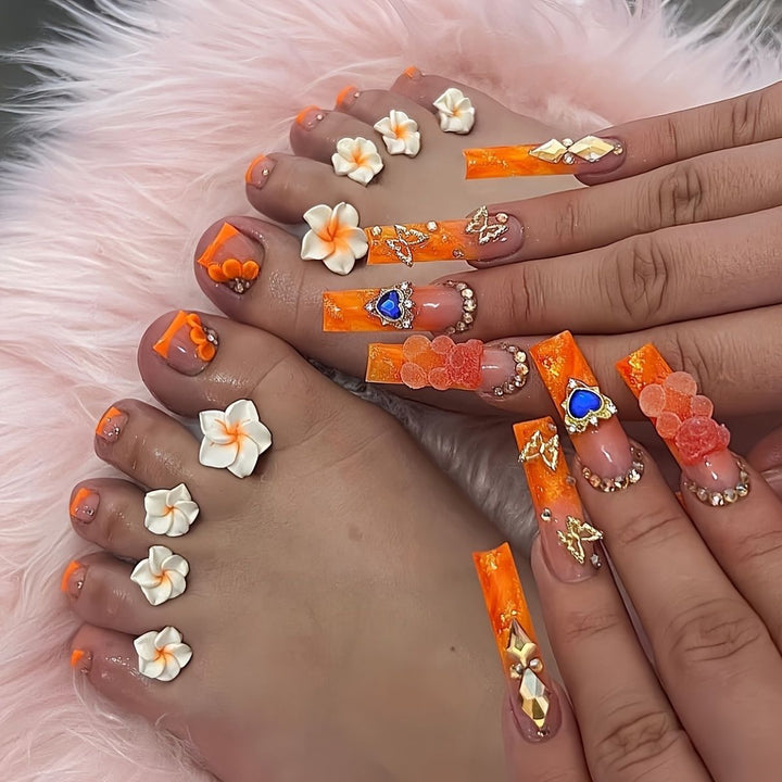 Artistic 3D Butterfly Nail Extensions Bowlift