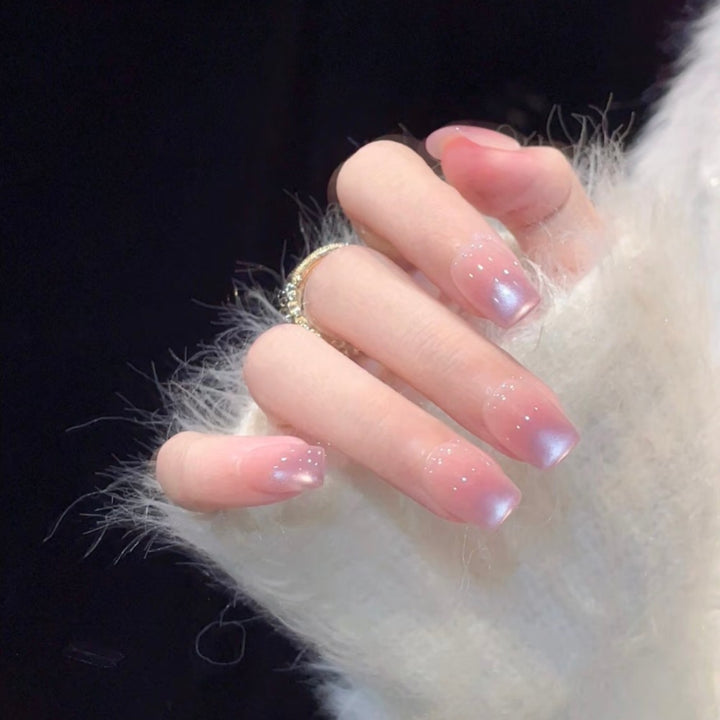 Translucent Glossy Press-On Nail Extensions Bowlift