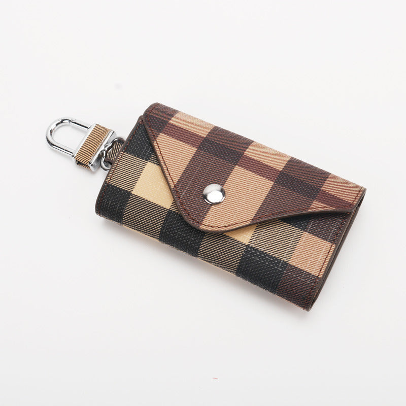 Checkered Pattern Keychain Wallet Bowlift