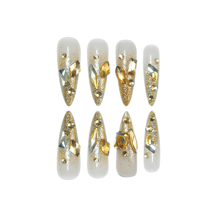 Glamorous Crystal-Embellished Nail Tips Bowlift