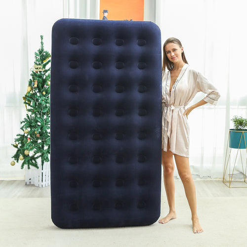 Women's Inflatable Luxury Air Mattress with Soft Velour Surface Bowlift