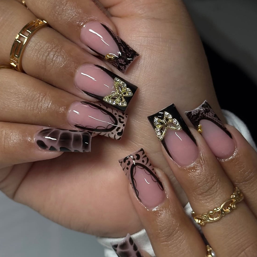 Luxurious 3D Gradient Nail Art Extensions Bowlift