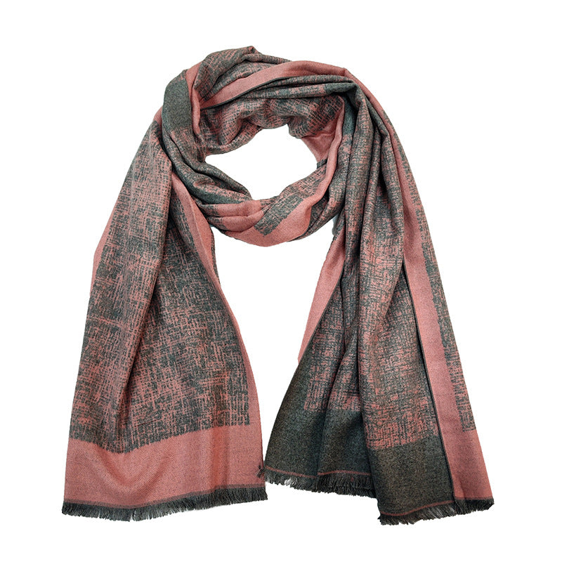 Ladies Elegant and Warm Scarf with Geometric Pattern Bowlift
